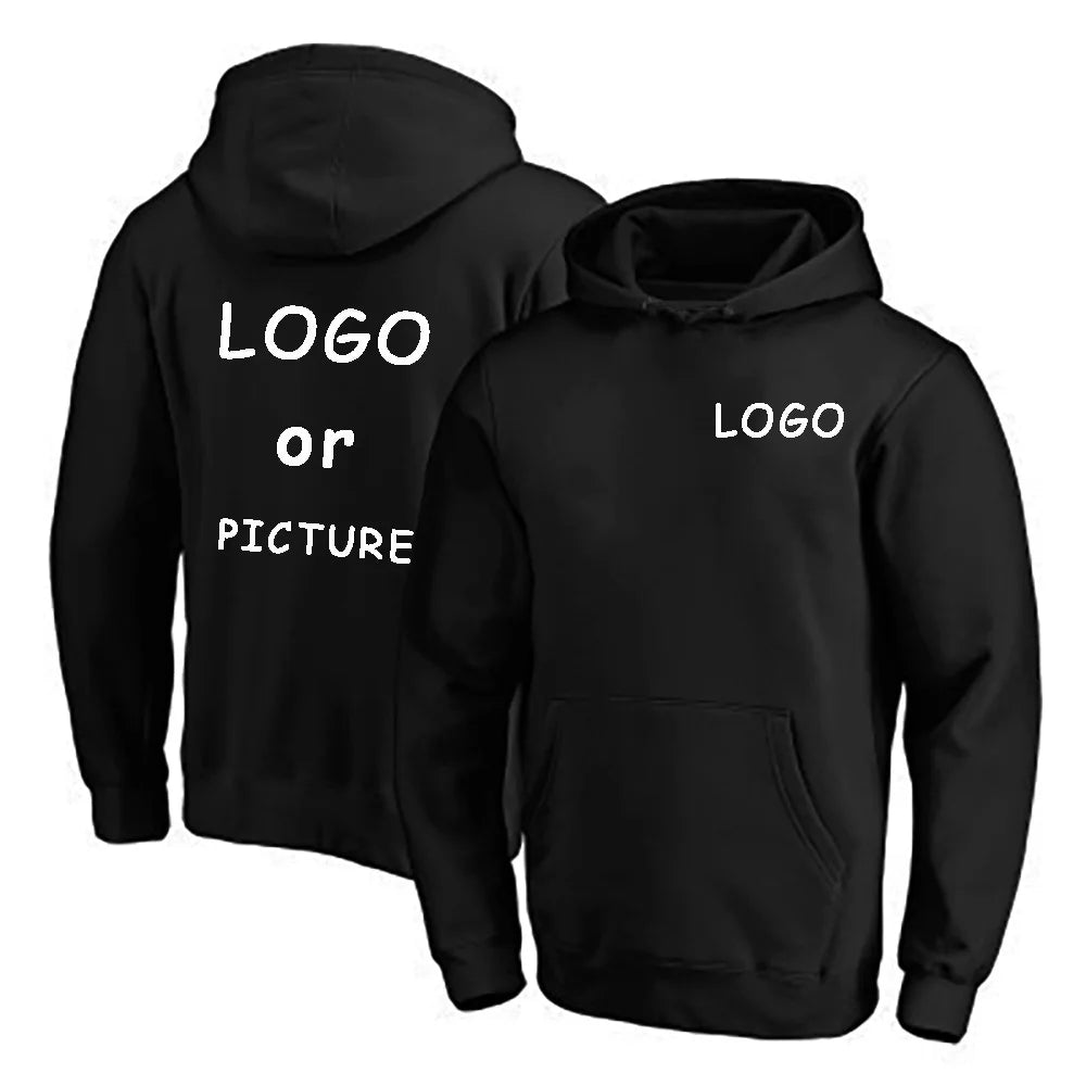 Custom logo printed men's women's casual hoodies, long sleeve hoodies autumn and winter, personalized street style sweatshirts.