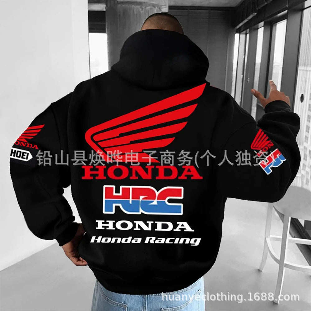 Motorcycle Enthusiast Hoodie Men Women Autumn/Winter Long Sleeved Pullover Motorcycle Honda Printed Sports And Leisure Jacket