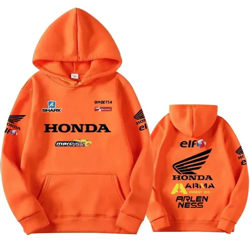 Honda Logo Hoodie Outdoor Sports Motorcycle Riding Jacket Honda Motorcycle Race Fans Clothing Men's Wear Streetwear Swearshirt