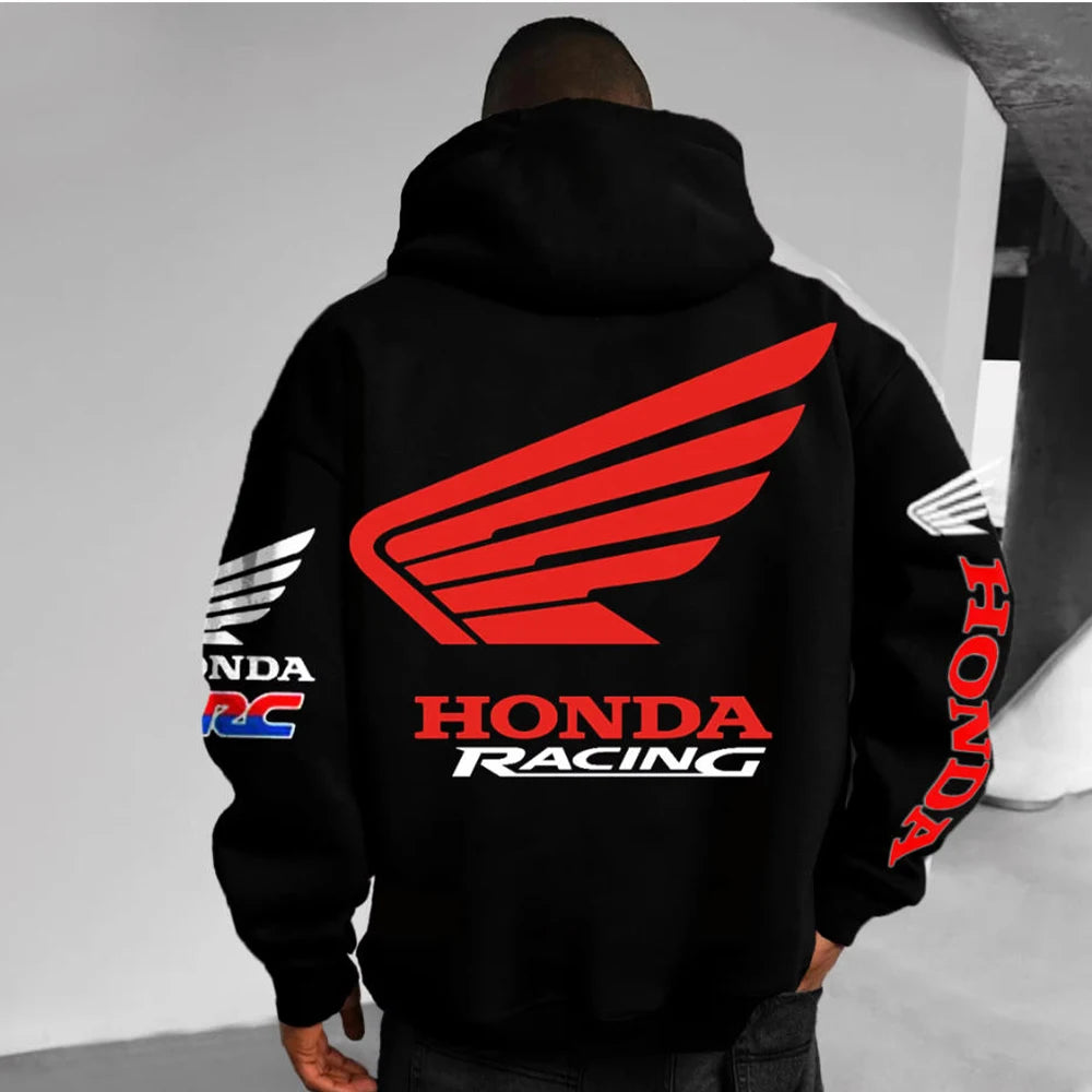 Motorcycle Enthusiast Hoodie Men Women Autumn/Winter Long Sleeved Pullover Motorcycle Honda Printed Sports And Leisure Jacket