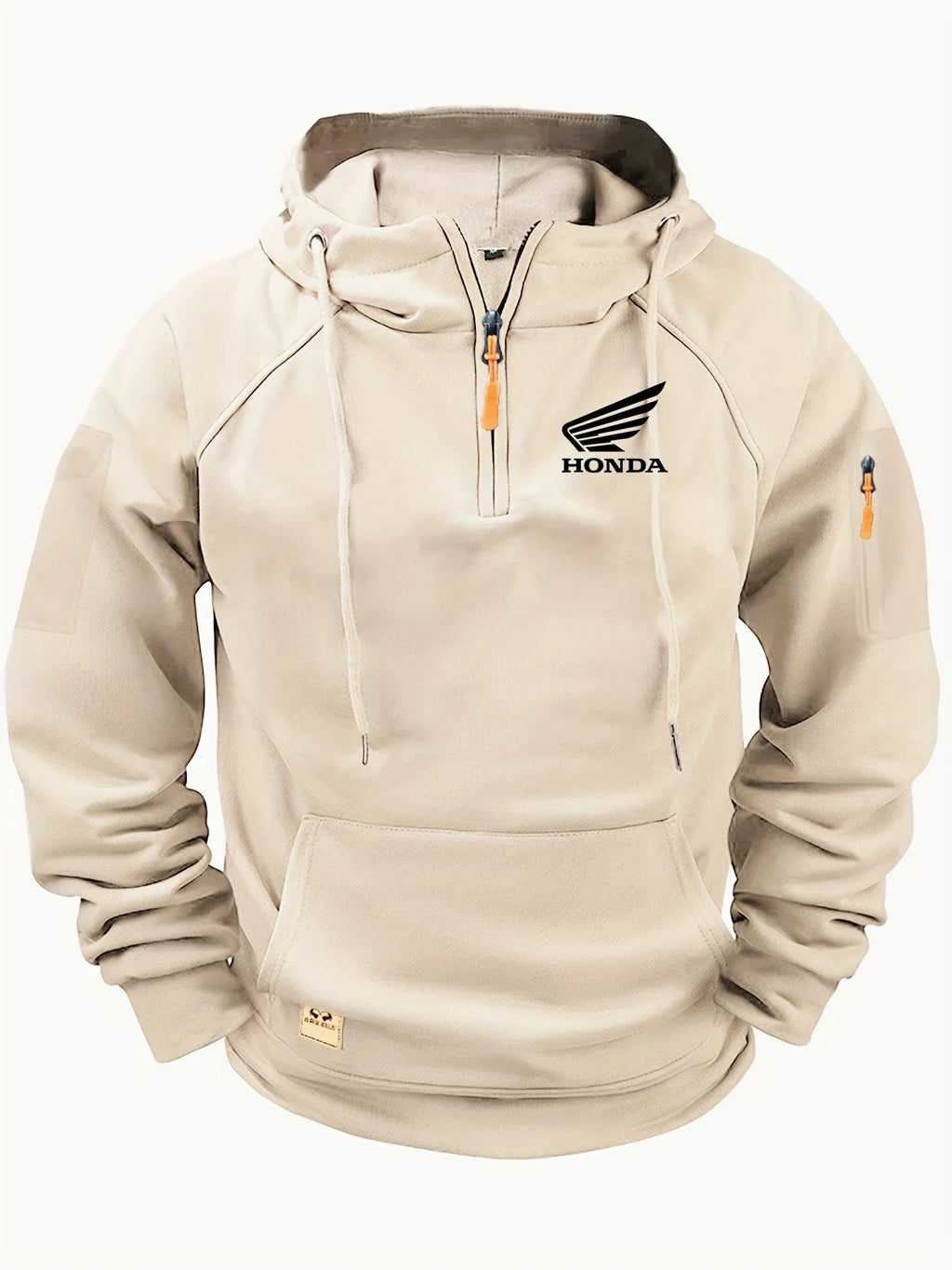 2025 New Honda Racing Team Outdoor Cycling Fashion Street Half Zip Hoodie Men's Motorcycle Racing Casual HRC Warm Hoodie