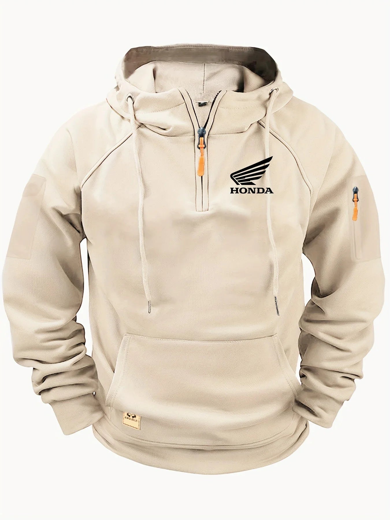 2025 New Honda Racing Team Outdoor Cycling Fashion Street Half Zip Hoodie Men's Motorcycle Racing Casual HRC Warm Hoodie