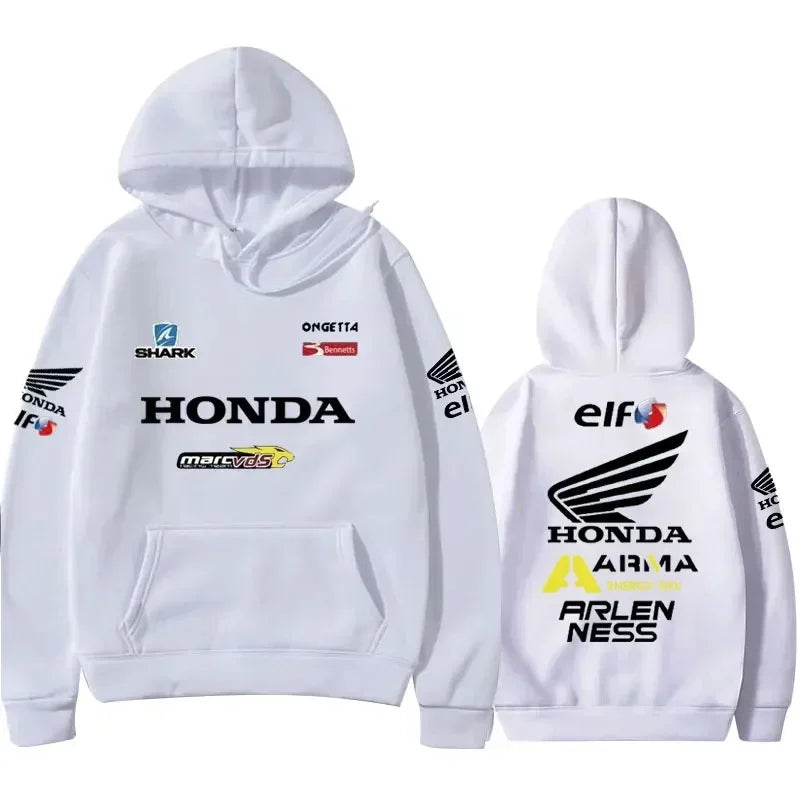 Honda Logo Hoodie Outdoor Sports Motorcycle Riding Jacket Honda Motorcycle Race Fans Clothing Men's Wear Streetwear Swearshirt