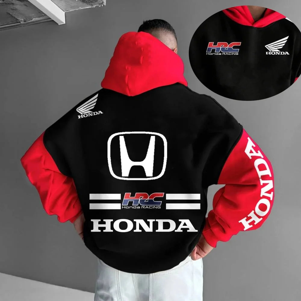 Motorcycle Enthusiast Hoodie Men Women Autumn/Winter Long Sleeved Pullover Motorcycle Honda Printed Sports And Leisure Jacket