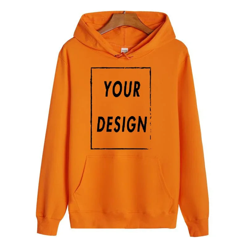 pure cotton hoodie custom design, personalized logo, long sleeved new men's and women's universal large casual sports sweat
